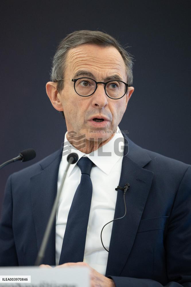 Bruno Retailleau gives a press conference to present a campaign against narcobanditism - Paris RL