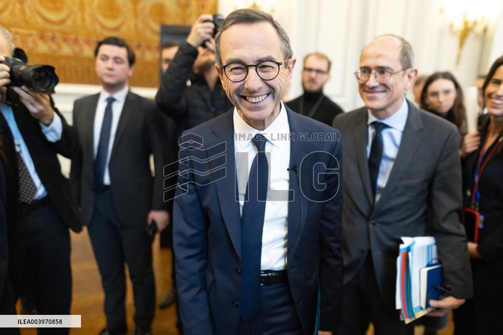 Bruno Retailleau gives a press conference to present a campaign against narcobanditism - Paris RL