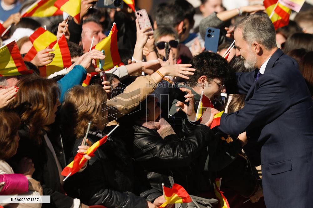 Royals Visit Caravacas de la Cruz - Spain