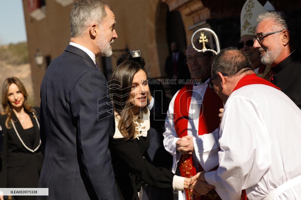 Royals Visit Caravacas de la Cruz - Spain