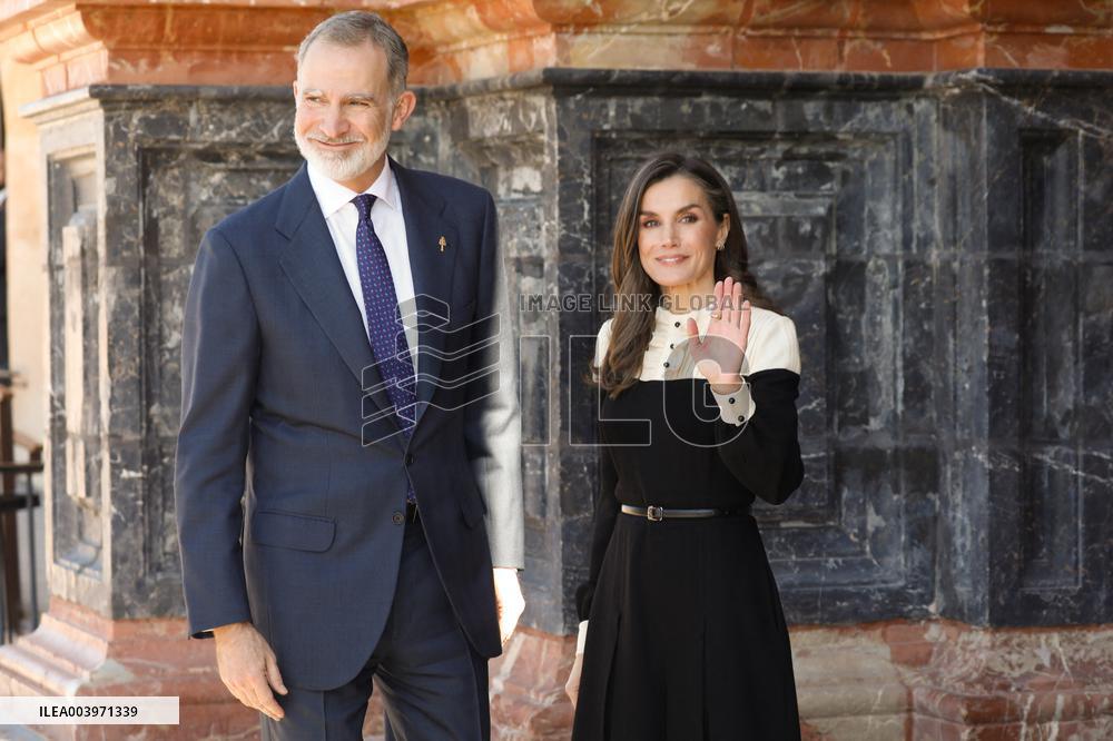 Royals Visit Caravacas de la Cruz - Spain