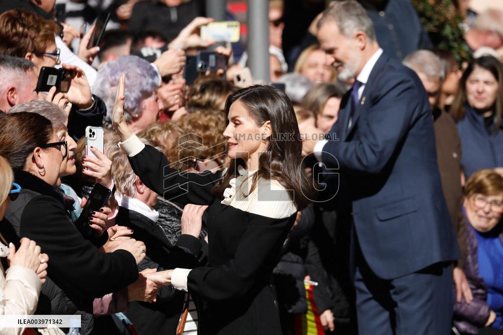 Royals Visit Caravacas de la Cruz - Spain