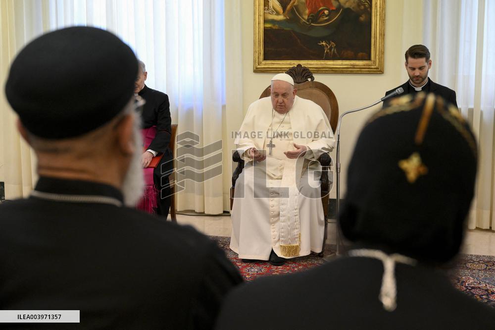 Pope Francis Receives Priests and Monks - Vatican