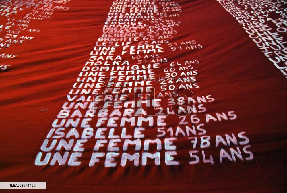 Protest Against Feminicides at French National Assembly - Paris