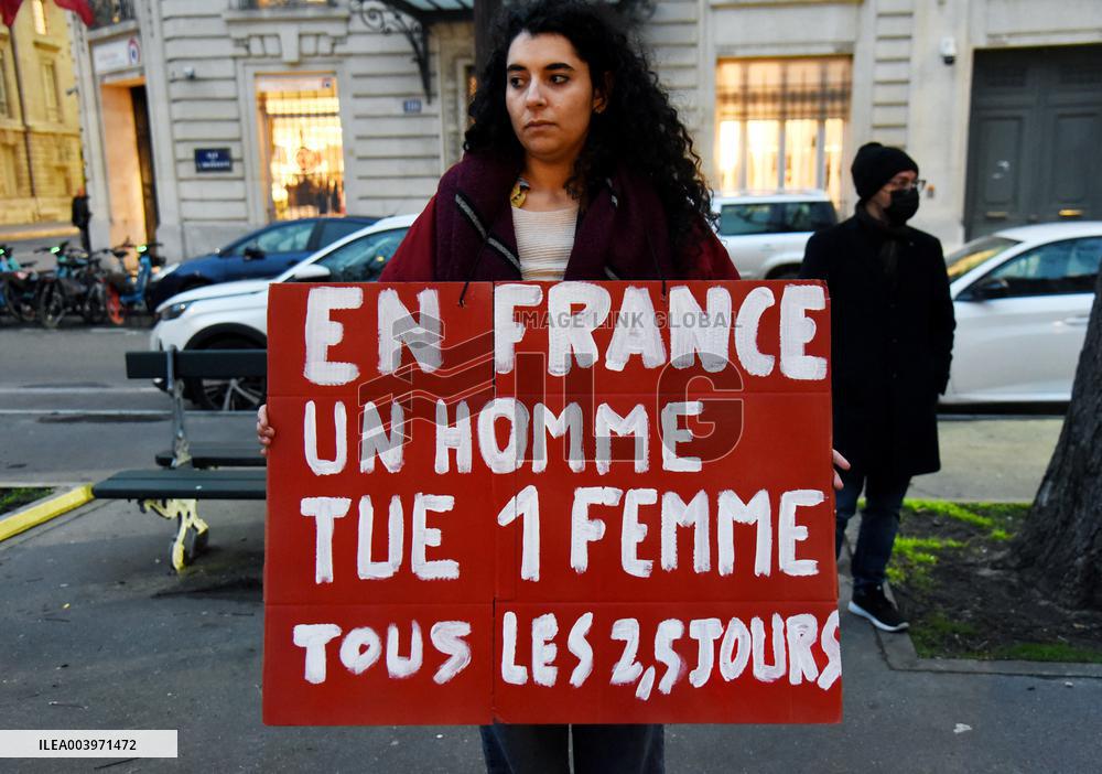 Protest Against Feminicides at French National Assembly - Paris