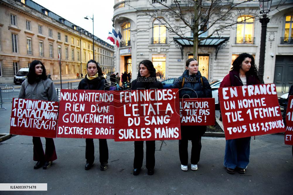 Protest Against Feminicides at French National Assembly - Paris