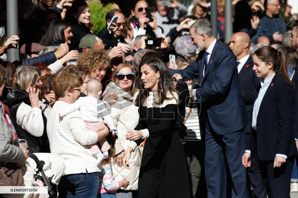 Royals Visit Caravacas de la Cruz - Spain