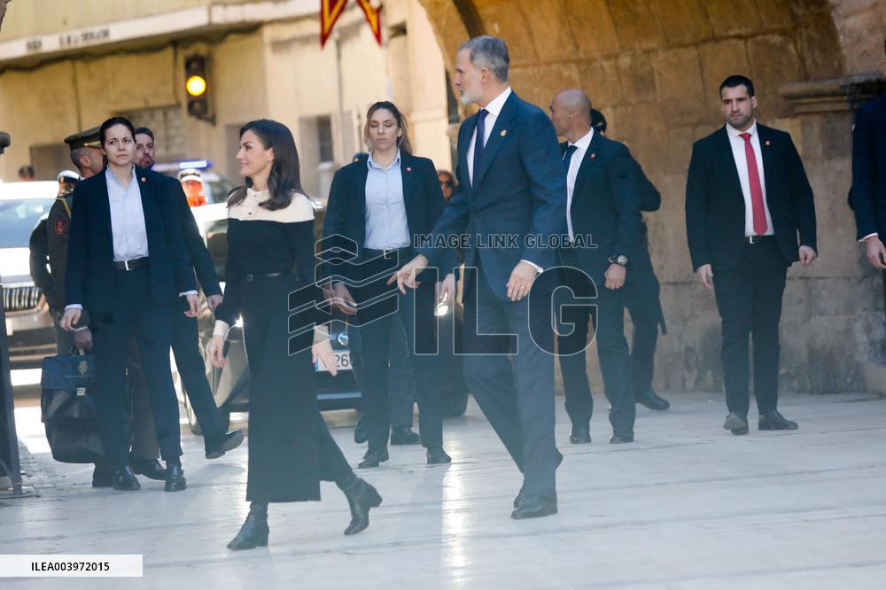 Royals Visit Caravacas de la Cruz - Spain