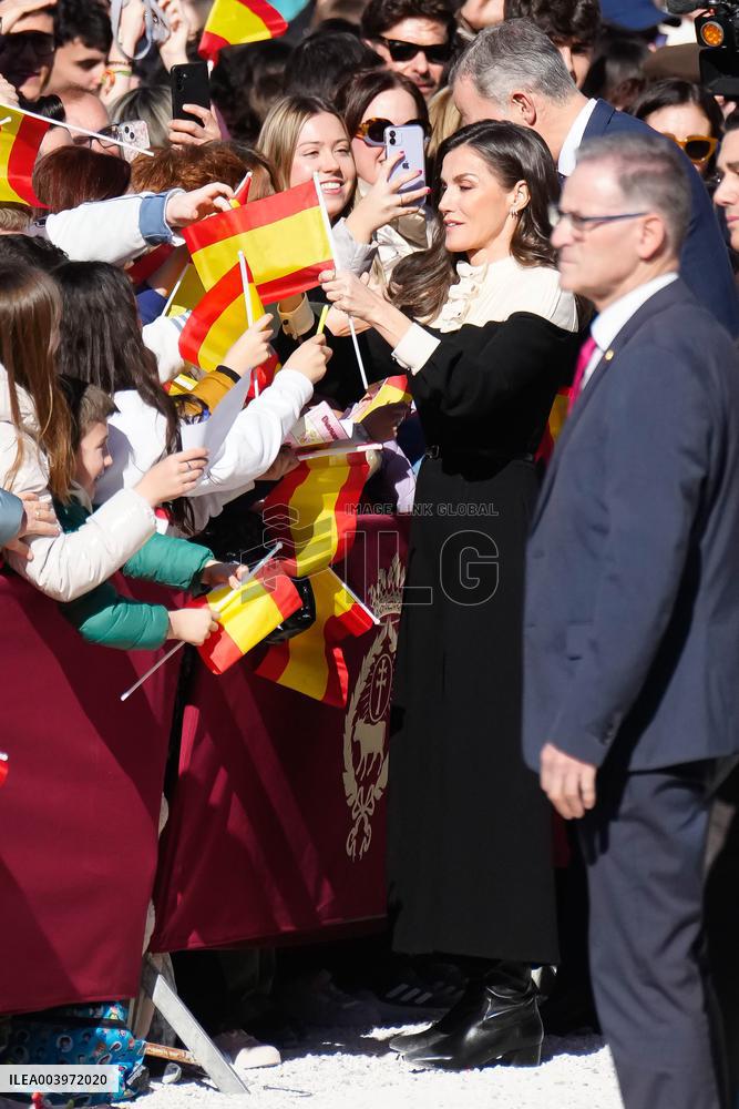 Royals Visit Caravacas de la Cruz - Spain