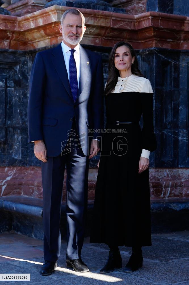 Royals Visit Caravacas de la Cruz - Spain