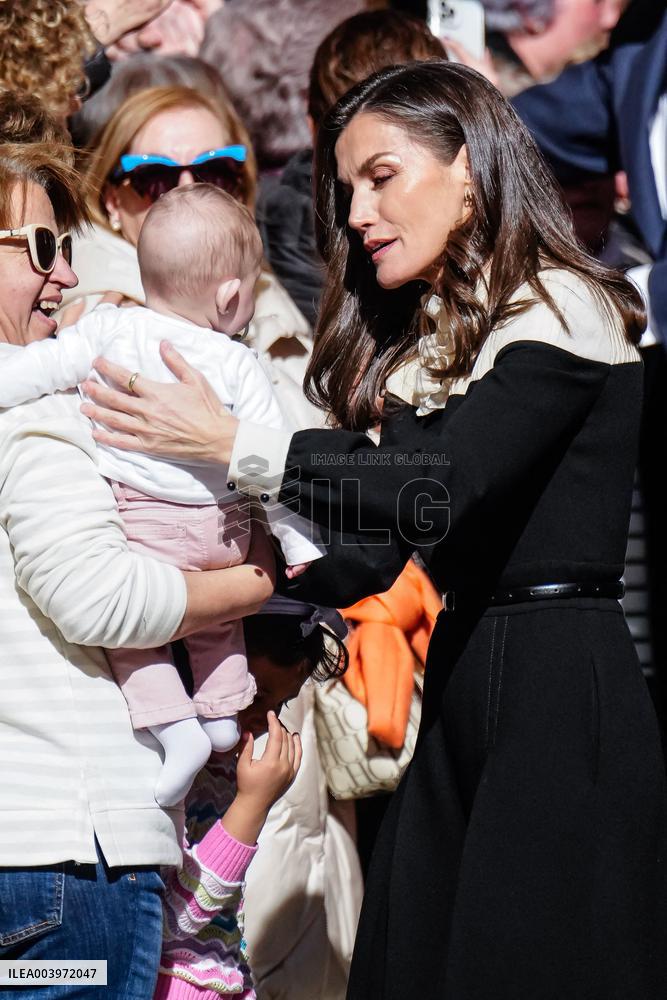 Royals Visit Caravacas de la Cruz - Spain