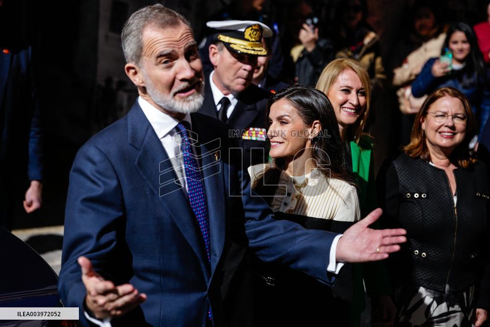 Royals Visit Caravacas de la Cruz - Spain
