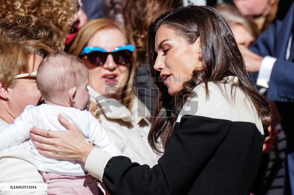 Royals Visit Caravacas de la Cruz - Spain