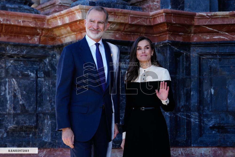 Royals Visit Caravacas de la Cruz - Spain