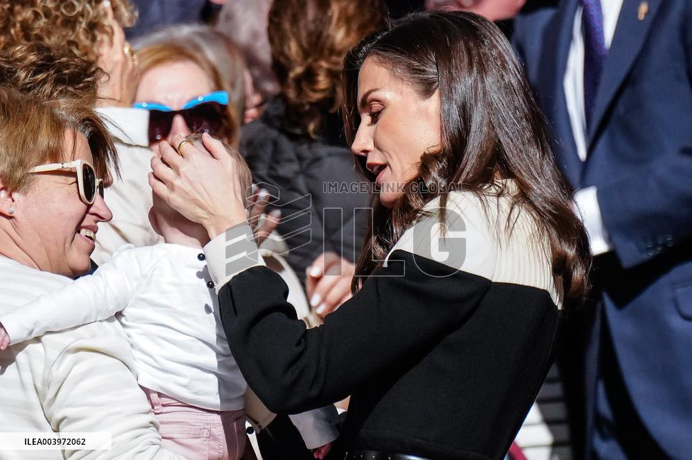 Royals Visit Caravacas de la Cruz - Spain