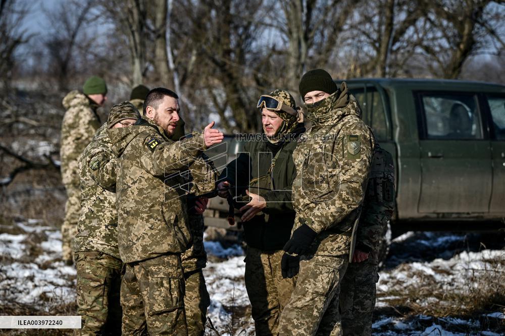 Live fire exercise of Ukrainian tank crews