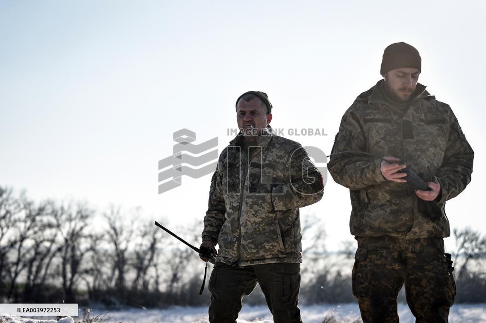 Live fire exercise of Ukrainian tank crews