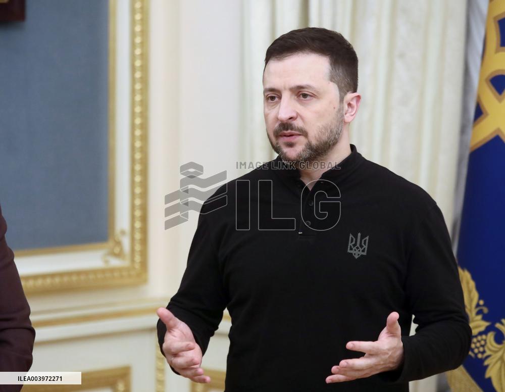 Joint briefing of Volodymyr Zelenskyy and Odile Renaud-Basso in Kyiv