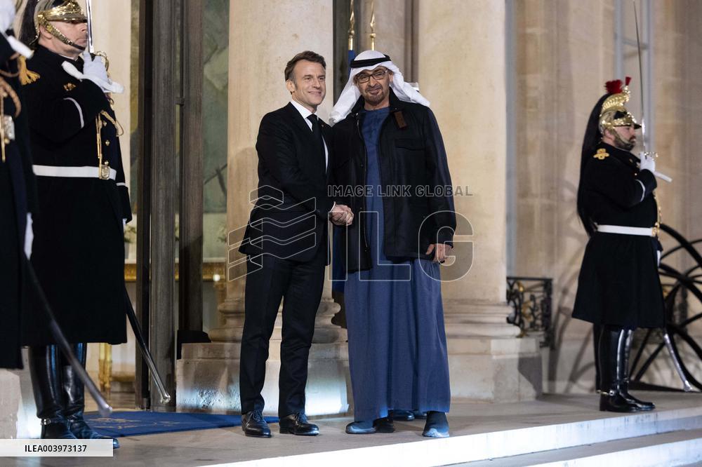 Emmanuel Macron welcomes UAE President for a Work Dinner - Paris RL
