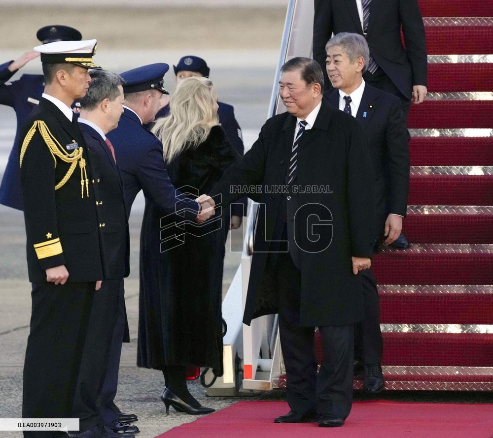Japan PM Ishiba arrives in Washington