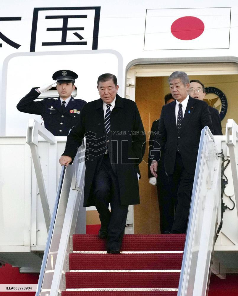 Japan PM Ishiba arrives in Washington