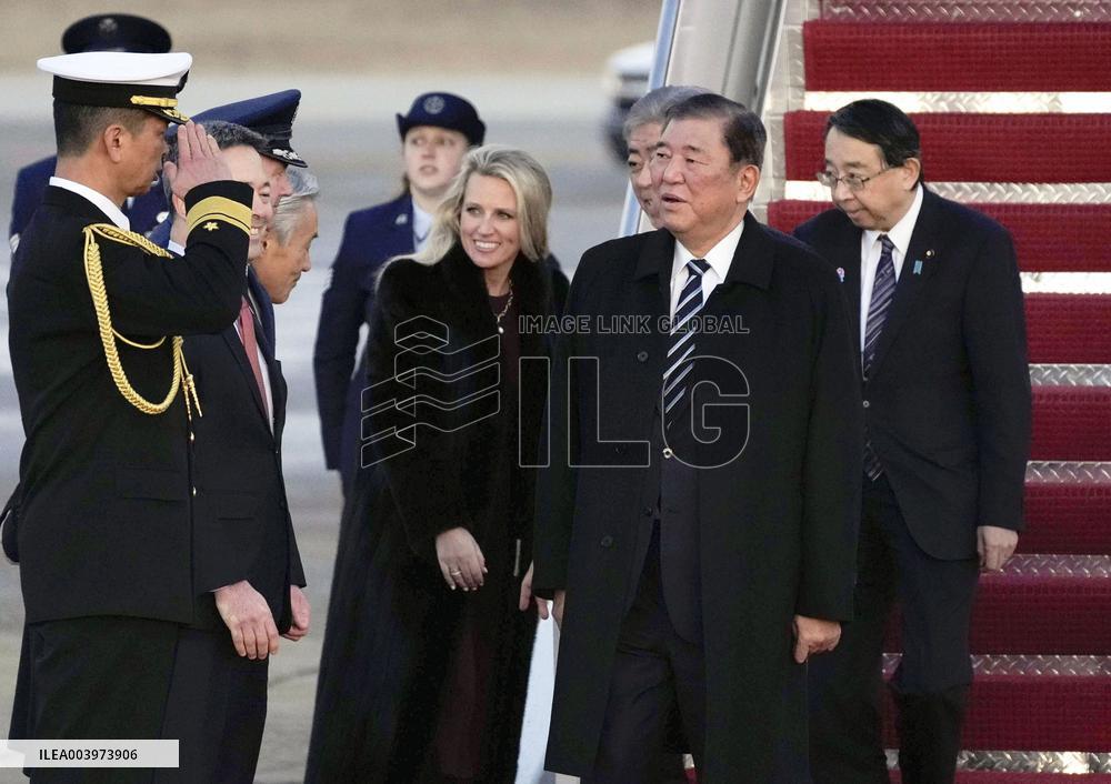 Japan PM Ishiba arrives in Washington