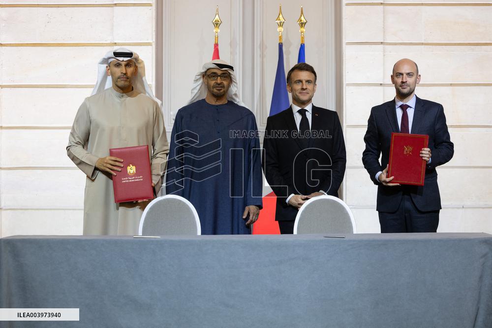 Signature Of An Agreement On Ai Between France And UAE - Paris