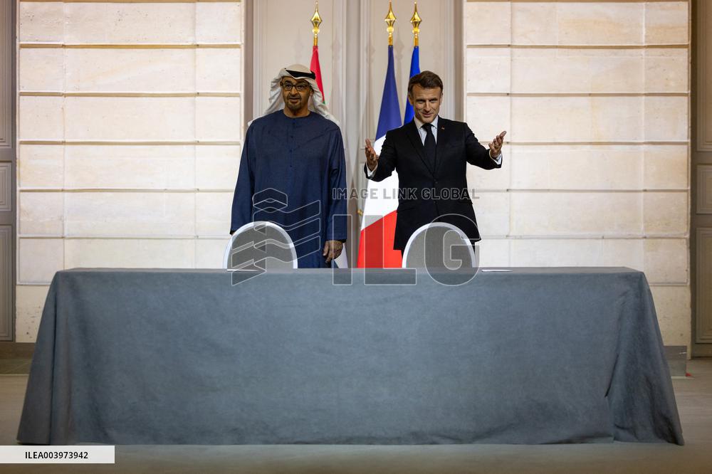 Signature Of An Agreement On Ai Between France And UAE - Paris