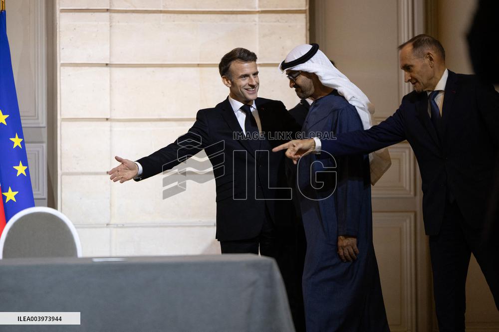 Signature Of An Agreement On Ai Between France And UAE - Paris