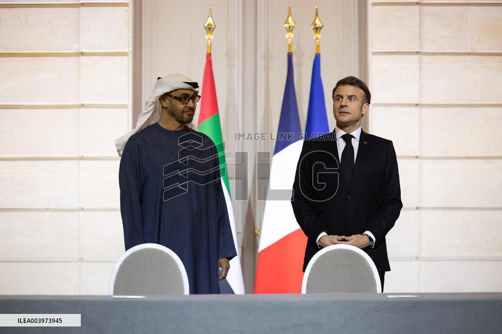 Signature Of An Agreement On Ai Between France And UAE - Paris