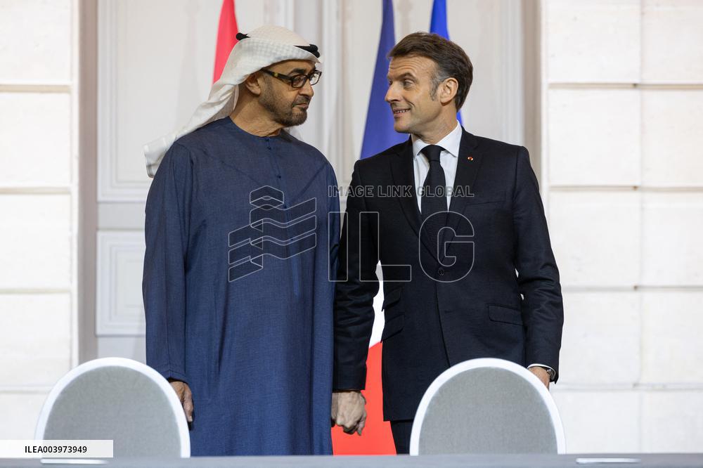 Signature Of An Agreement On Ai Between France And UAE - Paris