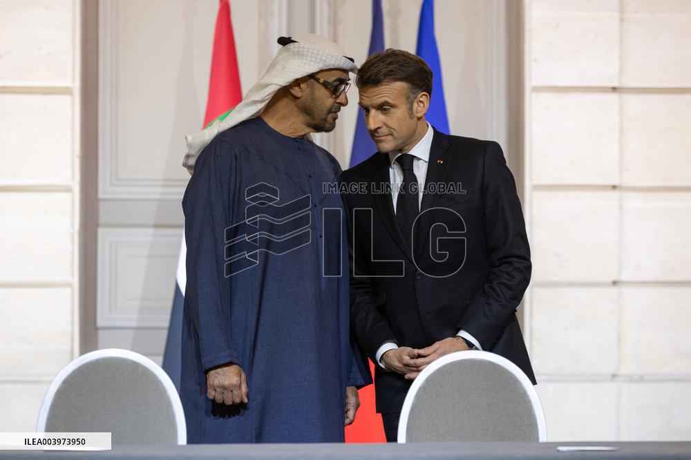 Signature Of An Agreement On Ai Between France And UAE - Paris