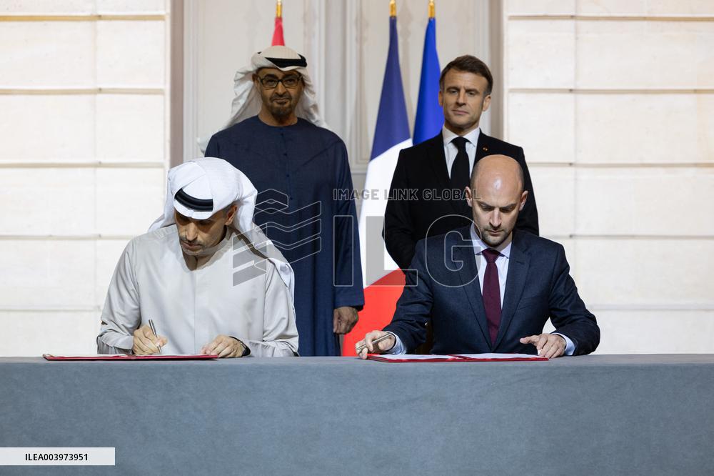 Signature Of An Agreement On Ai Between France And UAE - Paris
