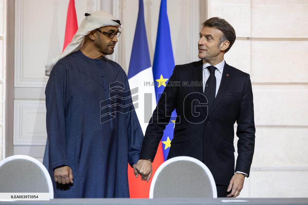 Signature Of An Agreement On Ai Between France And UAE - Paris