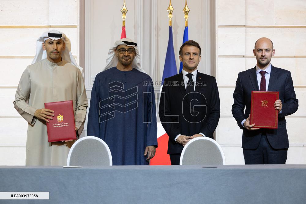 Signature Of An Agreement On Ai Between France And UAE - Paris