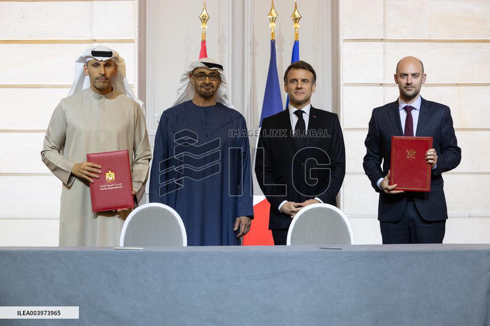 Signature Of An Agreement On Ai Between France And UAE - Paris