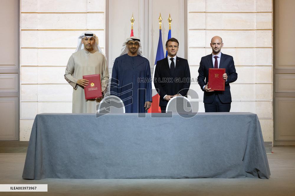 Signature Of An Agreement On Ai Between France And UAE - Paris