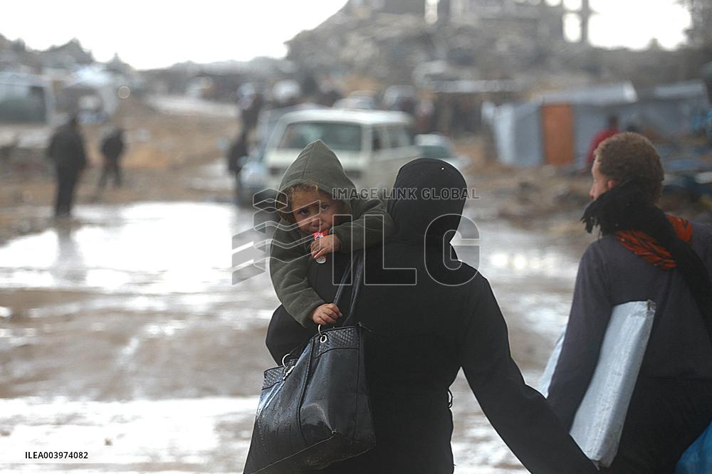 A Heavy Rainfall Hits The Jabalia Camp - Gaza