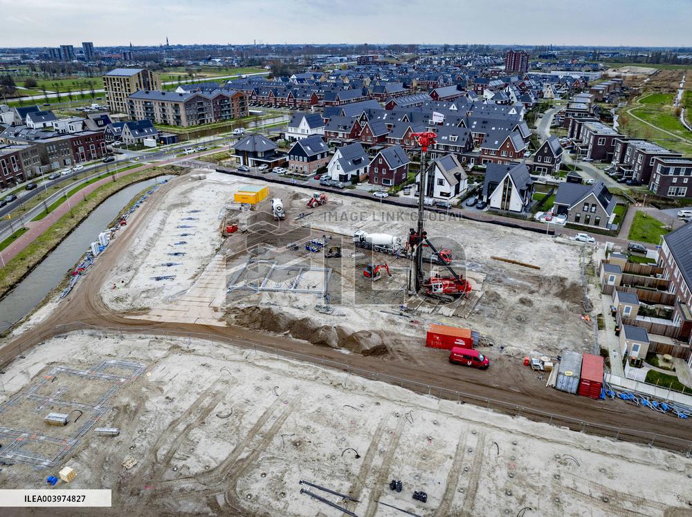 New Neighborhood Construction In Gouda - Netherlands