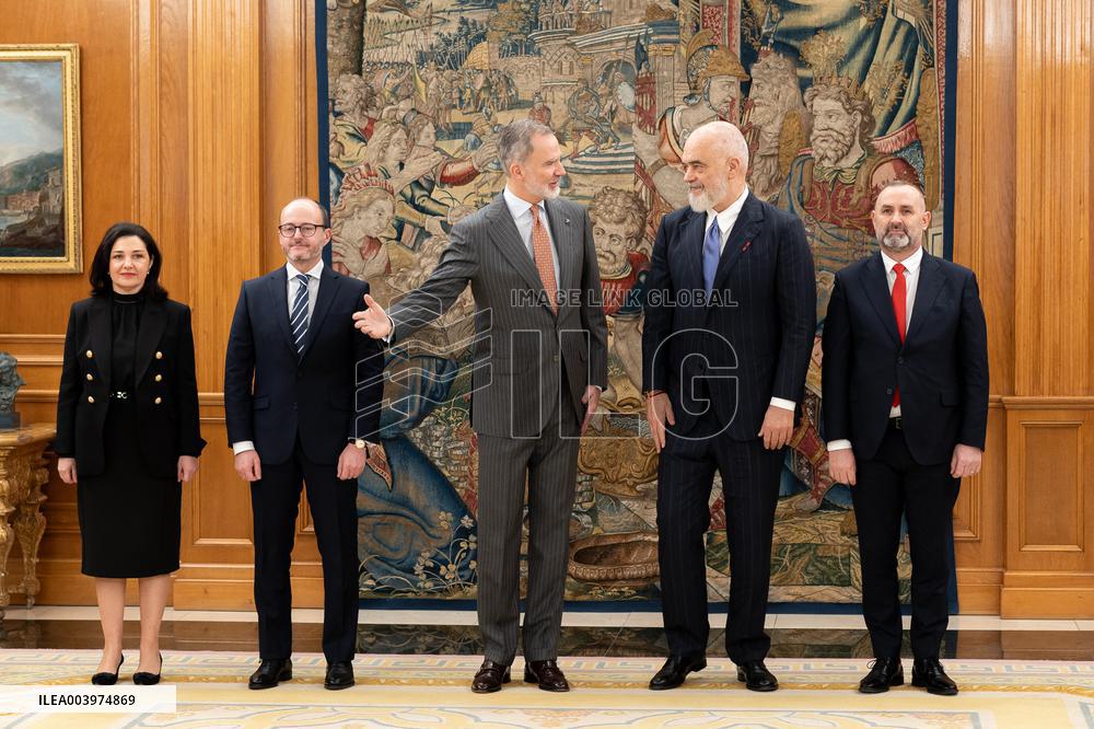 The King Receives The PM Of Albania - Madrid