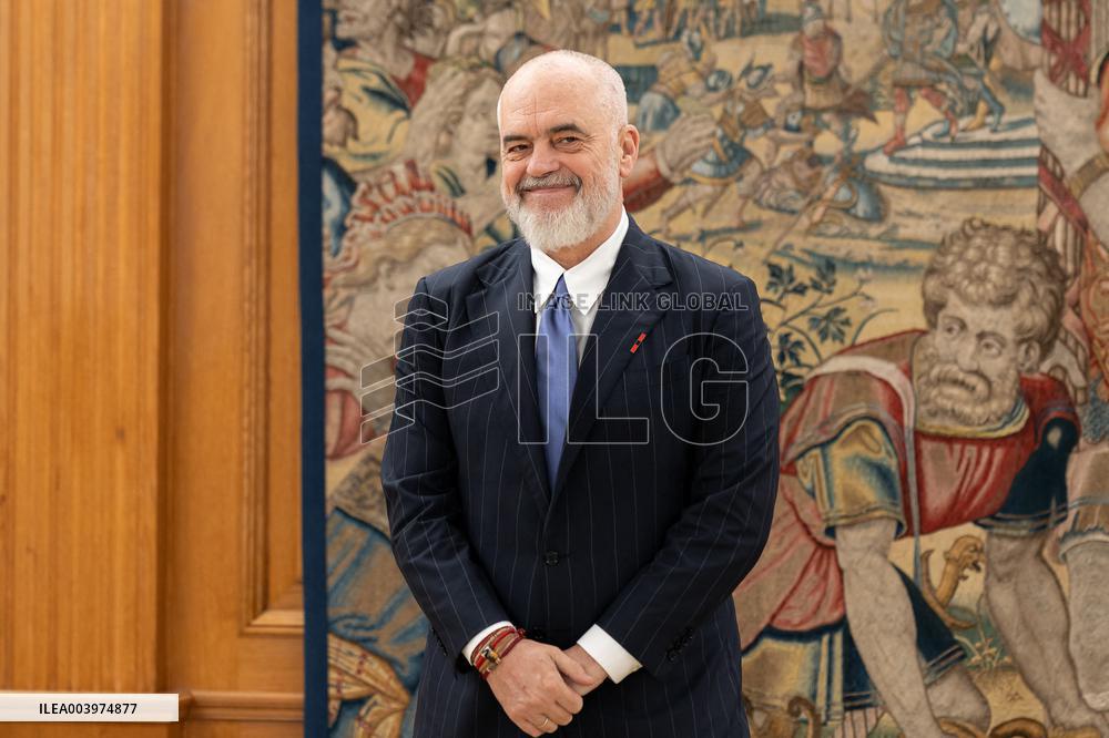 The King Receives The PM Of Albania - Madrid