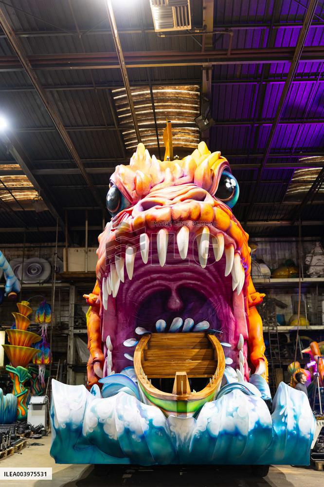Final Preparations Before The 2025 Edition Of The Nice Carnival
