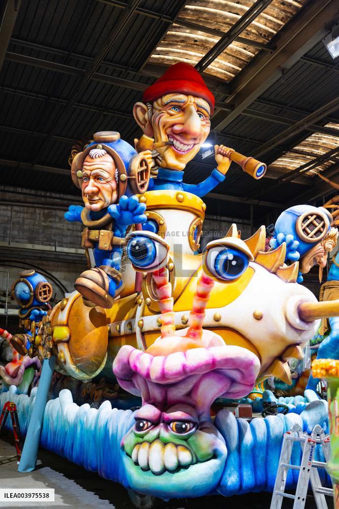 Final Preparations Before The 2025 Edition Of The Nice Carnival