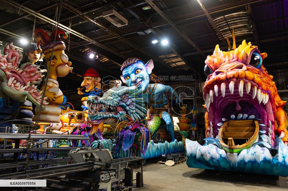 Final Preparations Before The 2025 Edition Of The Nice Carnival