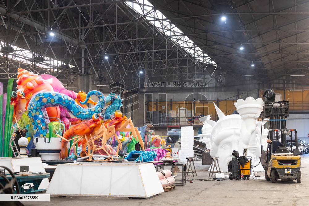 Final Preparations Before The 2025 Edition Of The Nice Carnival