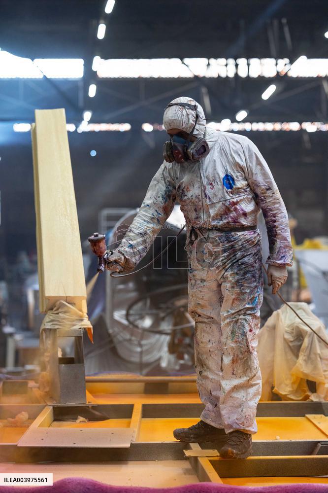 Final Preparations Before The 2025 Edition Of The Nice Carnival