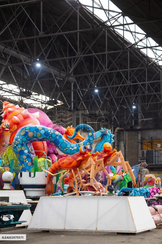 Final Preparations Before The 2025 Edition Of The Nice Carnival