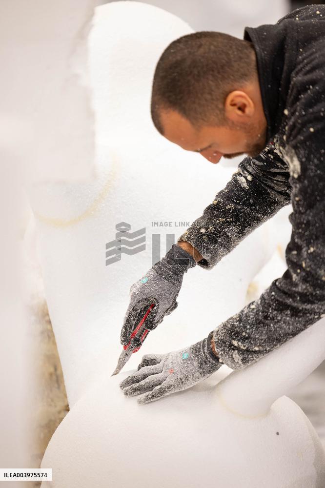 Final Preparations Before The 2025 Edition Of The Nice Carnival