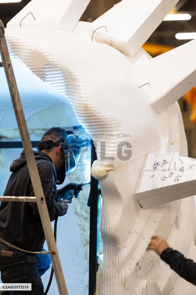 Final Preparations Before The 2025 Edition Of The Nice Carnival