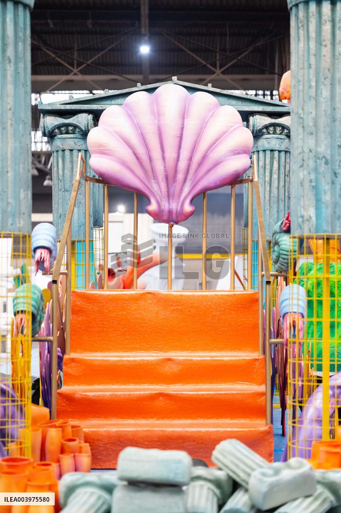 Final Preparations Before The 2025 Edition Of The Nice Carnival